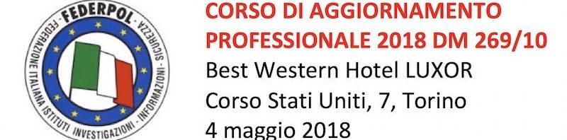 Corso Federpol di Aggiornamento Professionale a Torino